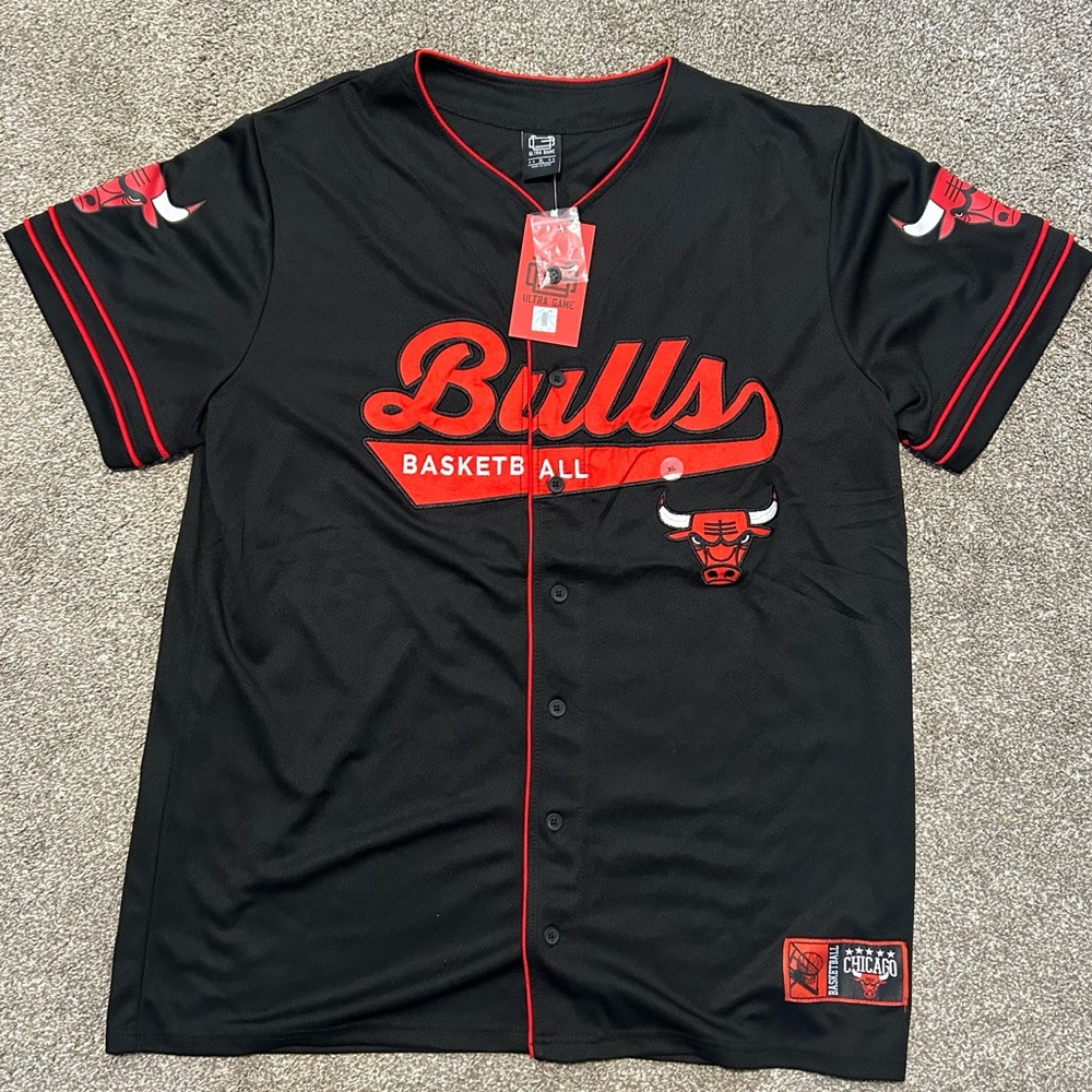 Chicago Bulls Ultra Game Button-Up Jersey Shirt